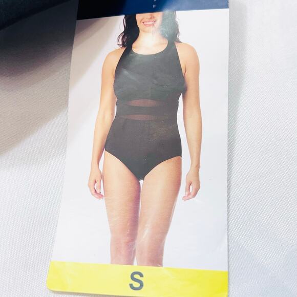 Lands’ End 1 Pc Swimsuit Woman’s Small Black Cross Strap New with Tags - Picture 6 of 10